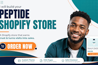 setup peptide shopify store compliant landing page conversion rate optimization