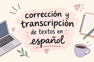 corrección y transcripción de textos en español