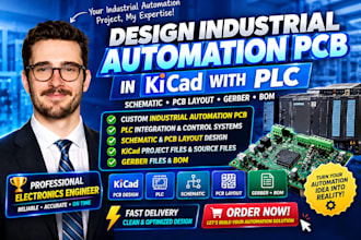 design industrial automation pcb in kicad with plc, schematic and layout