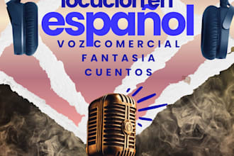 record a professional spanish voice over or locucion latina