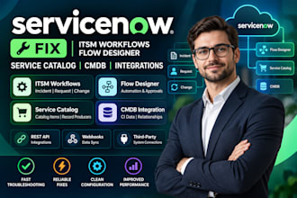 fix servicenow itsm workflows flow designer service now catalog cmdb integration
