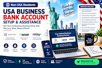 create USA bank account for non usa residents, mercury, wise, relay, USA address