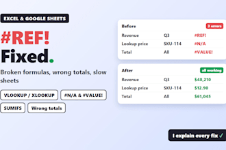 fix excel and google sheets formula errors