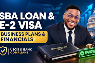 write an sba loan or e2 visa business plan with financial projections
