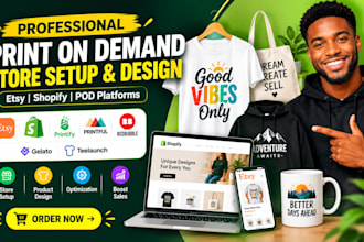 do etsy shopify print on demand store printify printful etsy pod shopify pod