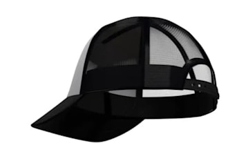 design a 3d cap and headwear cad model with stl step obj files