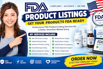 do fda product listing, registration, US agent, mocra compliance for cosmetics