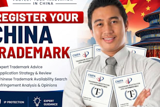 help with registering china trademark and provide advice for chinese trademark