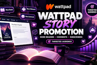 do organic wattpad promotion, story promotion, audience,comment and subscribers