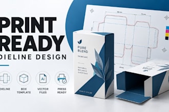 packaging dieline design print ready box template vector file for manufacturers