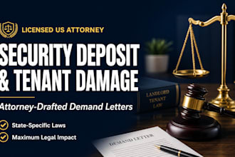 write legal security deposit or tenant damage demand letter