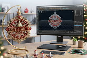design custom 3d christmas ornaments for 3d printing