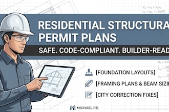 do structural engineering design and drawings for house permits