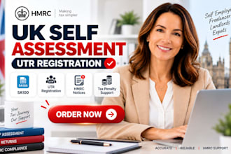 file UK self assessment tax utr registration hmrc self employed tax return sa100