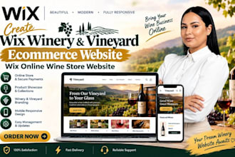 design wix winery vineyard ecommerce website wix online wine store website