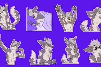 create furry sticker nsfw fursona telegram sticker and animated sticker pack