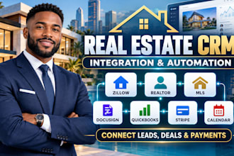 real estate crm zillow realtor mls docusign quickbooks stripe calendar