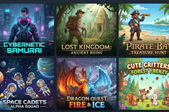 create pixel art steam capsule game banner and key art for indie game art