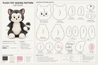 create a custom plush sewing pattern for your plush toy