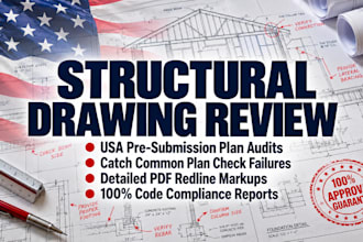 do a structural drawing review and engineering compliance check