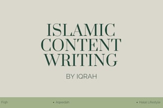 write islamic content on fiqh, aqeedah, and halal lifestyle topics