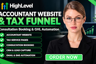 build gohighlevel accountant website ghl tax consultation and booking funnel