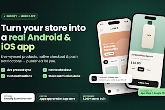 do mobile app development for your shopify store, shopify mobile app ios android