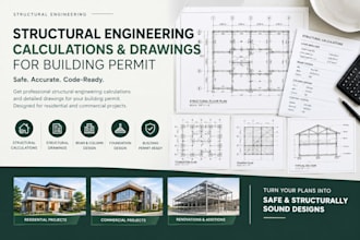 do structural engineering calculations  and drawings for building permit