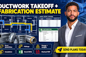 do hvac ductwork takeoff and fabrication estimate