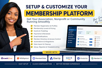setup growthzone wildapricot memberclicks  glue up join it hivebrite member365