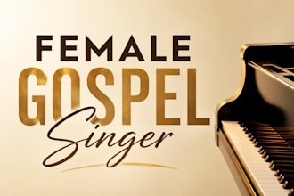 sing your gospel, praise, worship or choir song as a female gospel singer