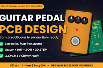 design a custom pcb for your guitar pedal effects circuit