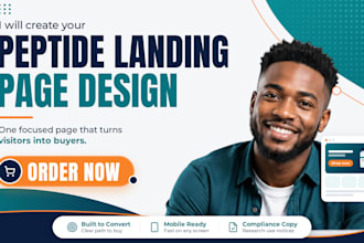 peptide landing page design compliant copywriting conversion rate optimization