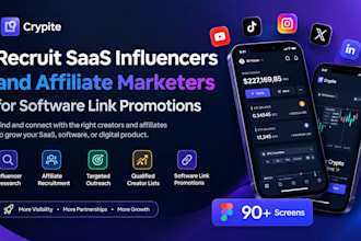 recruit saas influencers and affiliate marketers for software link promotions