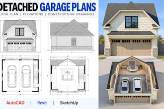 design detached garage plans floor plans workshop elevations cad drawings