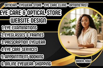 build a modern eye care, optometry and eyewear store website