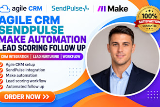 setup integrate agile crm sendpulse automation 360 make lead scoring follow up