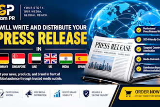 write and distribute your press release in germany singapore uae UK india spain