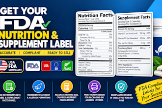 create your fda compliant nutrition facts label
