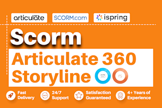 design scorm compliant elearning course in articulate storyline rise 360