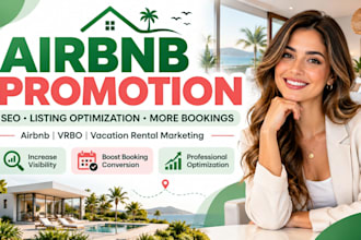 promote and optimize your airbnb listing,vrbo hotel booking SEO to boost booking