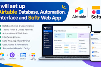 setup airtable database airtable automation interface and softr webapp client