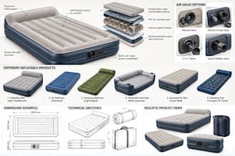 design inflatable bed, air mattress, camping and sleeping products