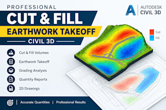 do cut and fill earthwork takeoff and volume in civil 3d