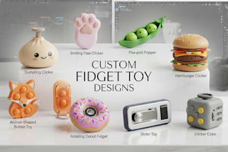 design custom 3d fidget and clicker toys