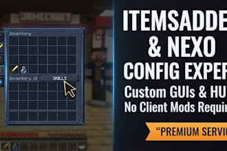 setup itemsadder nexo resource pack and custom gui for minecraft