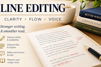 line edit your book for clarity, flow, and readability