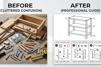 draw guide instruction manual step by step illustration