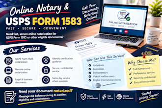 notarize usps form 1583 online same day notary public legal documents fast
