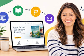 design ebook author website ebook landing page sales funnel website